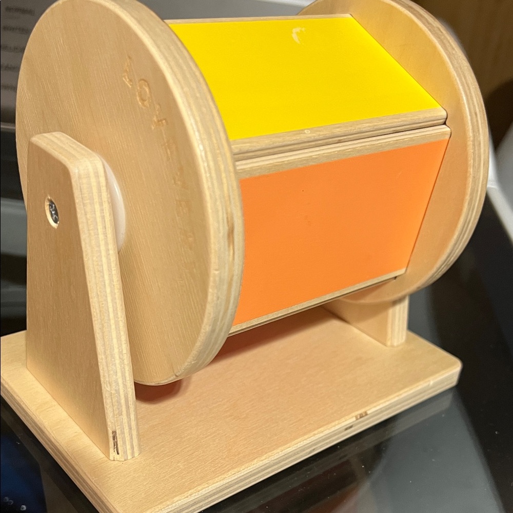 Lovevery Wooden Spinning Drum Toy - Multicolored